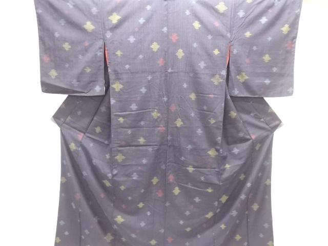 Antique Abstract woven Honjo Yukimonge Kimono (Chijimi)
